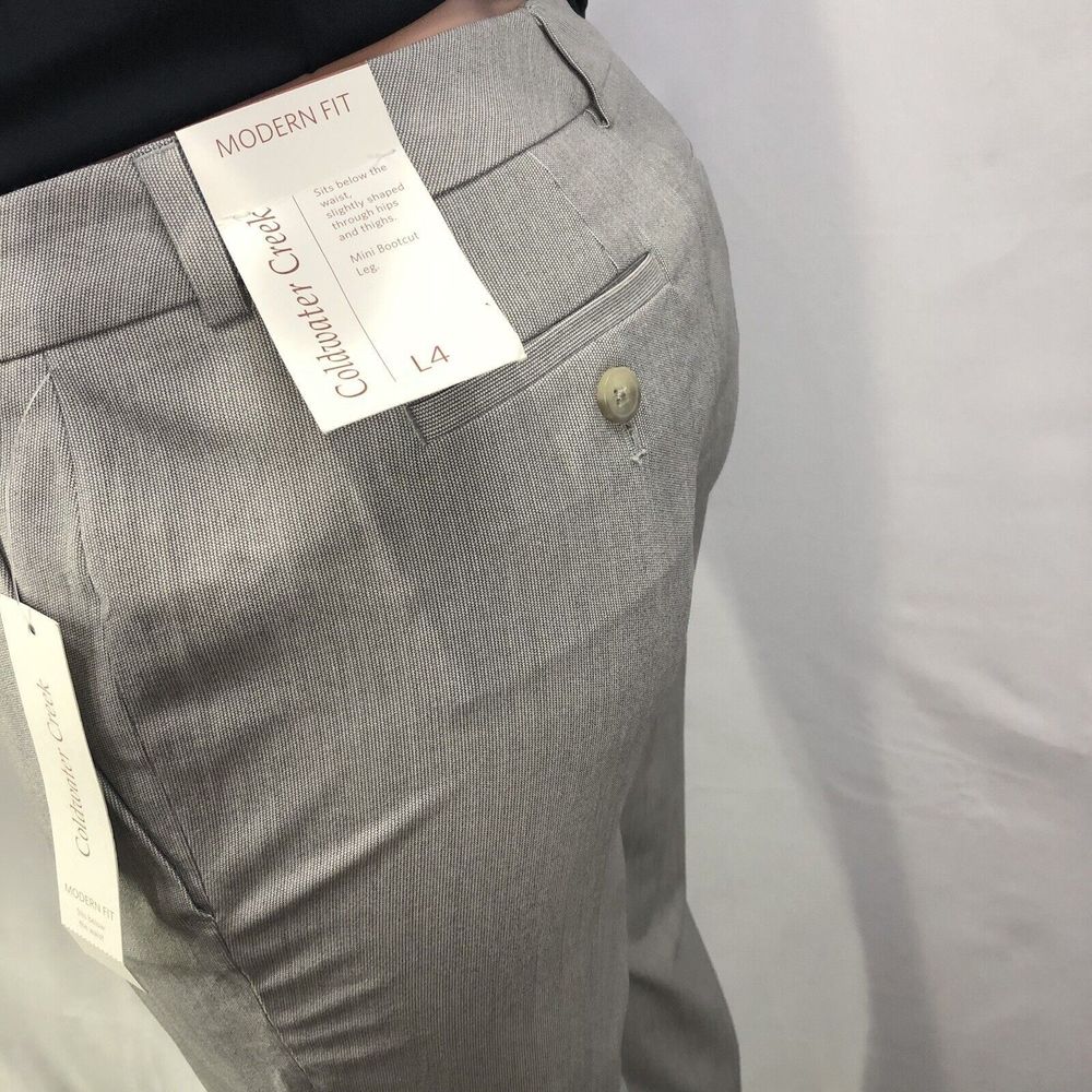 Coldwater Creek Mini Bootcut Leg Pants Hidden Stretch Waist Womans 4L NWT - Picture 10 of 13